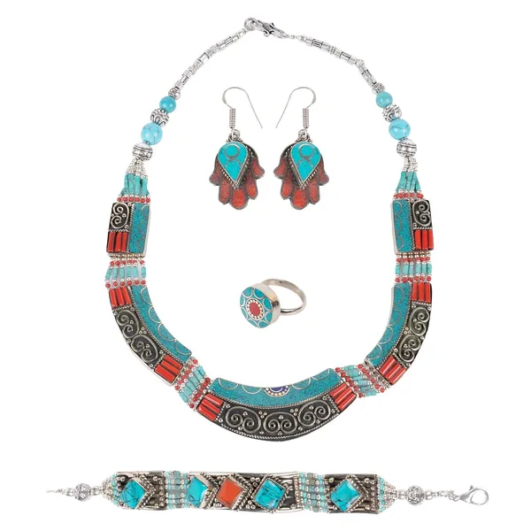 Handcrafted_Hamsa_Nepali_Necklace_Set_For_Women_Girls_Tibetan_Afghani_Metal_Beaded_Jewellery_Set_With_Necklace_Bracelet_Earrings_Ring