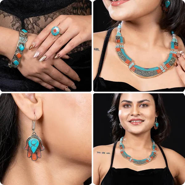 Handcrafted_Hamsa_Nepali_Necklace_Set_For_Women_Girls_Tibetan_Afghani_Metal_Beaded_Jewellery_Set_With_Necklace_Bracelet_Earrings_Ring