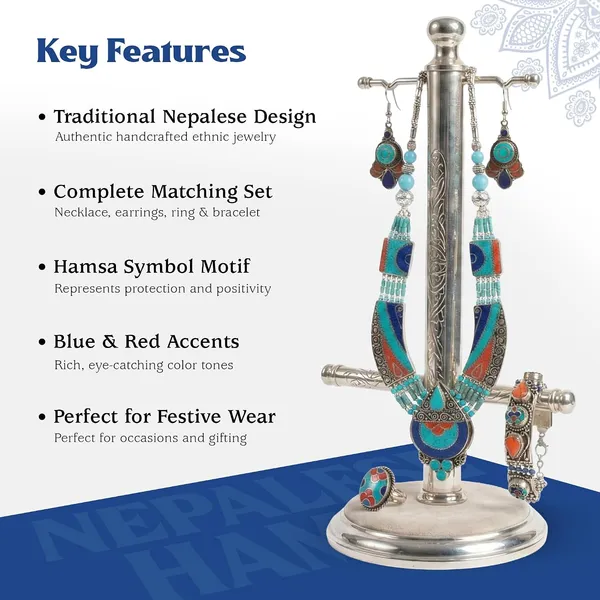 Handcrafted_Hamsa_Nepali_Necklace_Set_For_Women_Girls_Tibetan_Afghani_Metal_Beaded_Jewellery_Set_With_Necklace_Bracelet_Earrings_Ring