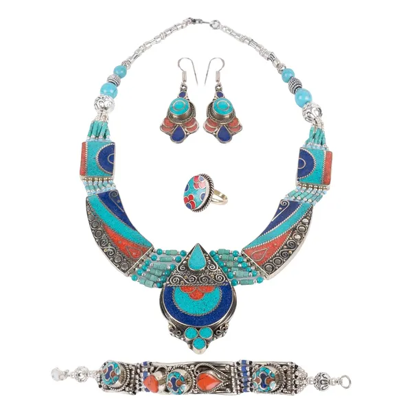 Handcrafted_Hamsa_Nepali_Necklace_Set_For_Women_Girls_Tibetan_Afghani_Metal_Beaded_Jewellery_Set_With_Necklace_Bracelet_Earrings_Ring