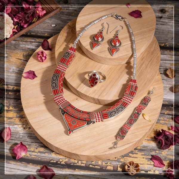 Handcrafted_Hamsa_Nepali_Necklace_Set_For_Women_Girls_Tibetan_Afghani_Metal_Beaded_Jewellery_Set_With_Necklace_Bracelet_Earrings_Ring