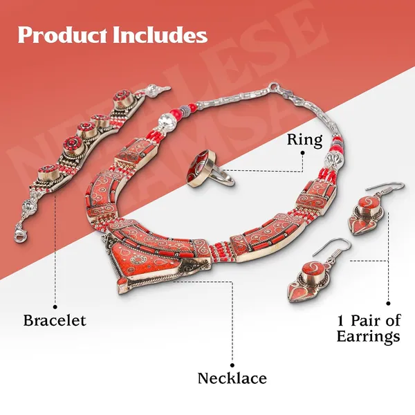 Handcrafted_Hamsa_Nepali_Necklace_Set_For_Women_Girls_Tibetan_Afghani_Metal_Beaded_Jewellery_Set_With_Necklace_Bracelet_Earrings_Ring