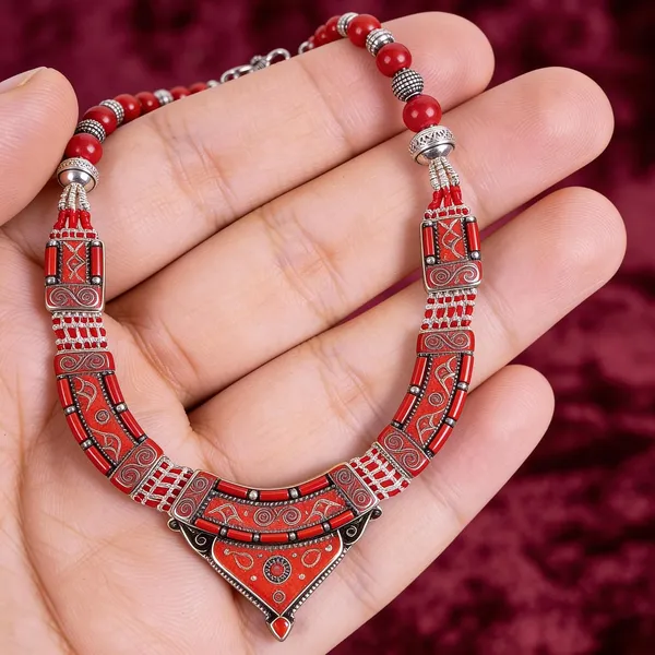 Handcrafted_Hamsa_Nepali_Necklace_Set_For_Women_Girls_Tibetan_Afghani_Metal_Beaded_Jewellery_Set_With_Necklace_Bracelet_Earrings_Ring