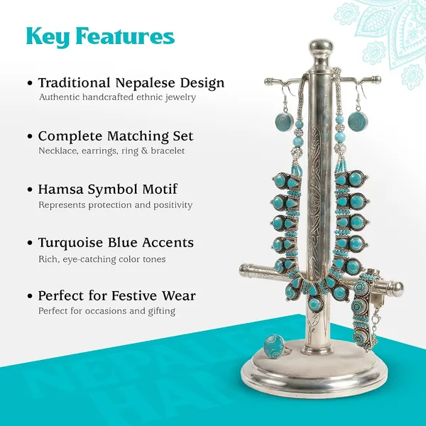 Handcrafted_Hamsa_Nepali_Necklace_Set_For_Women_Girls_Tibetan_Afghani_Metal_Beaded_Jewellery_Set_With_Necklace_Bracelet_Earrings_Ring