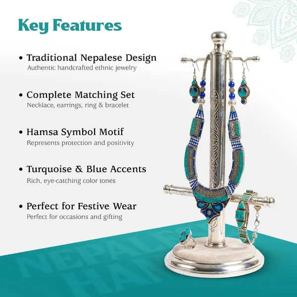 Handcrafted_Hamsa_Nepali_Necklace_Set_For_Women_Girls_Tibetan_Afghani_Metal_Beaded_Jewellery_Set_With_Necklace_Bracelet_Earrings_Ring