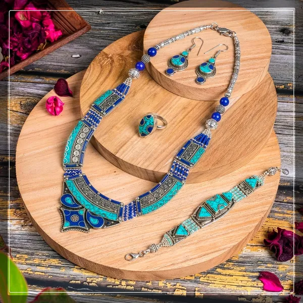 Handcrafted_Hamsa_Nepali_Necklace_Set_For_Women_Girls_Tibetan_Afghani_Metal_Beaded_Jewellery_Set_With_Necklace_Bracelet_Earrings_Ring