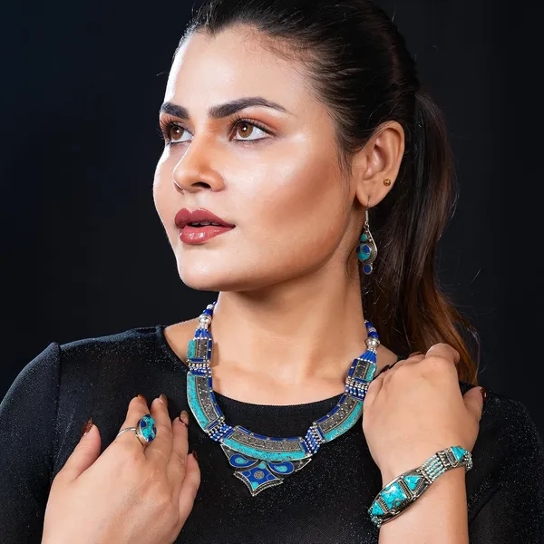 Handcrafted_Hamsa_Nepali_Necklace_Set_For_Women_Girls_Tibetan_Afghani_Metal_Beaded_Jewellery_Set_With_Necklace_Bracelet_Earrings_Ring