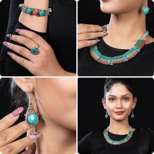 Handcrafted_Hamsa_Nepali_Necklace_Set_For_Women_Girls_Tibetan_Afghani_Metal_Beaded_Jewellery_Set_With_Necklace_Bracelet_Earrings_Ring