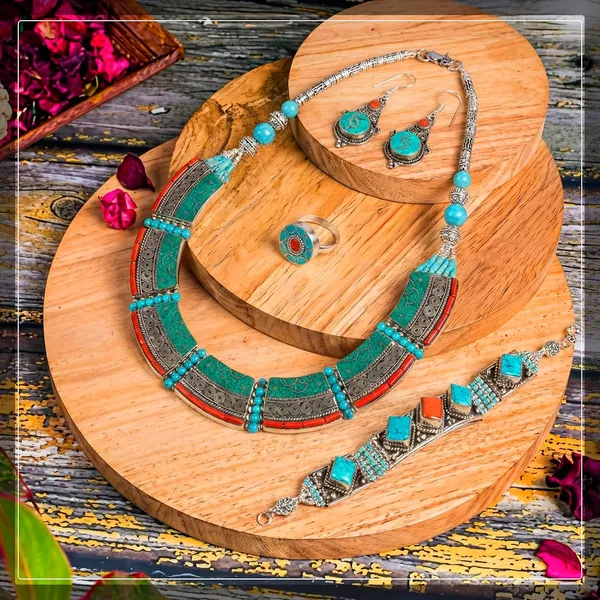 Handcrafted_Hamsa_Nepali_Necklace_Set_For_Women_Girls_Tibetan_Afghani_Metal_Beaded_Jewellery_Set_With_Necklace_Bracelet_Earrings_Ring