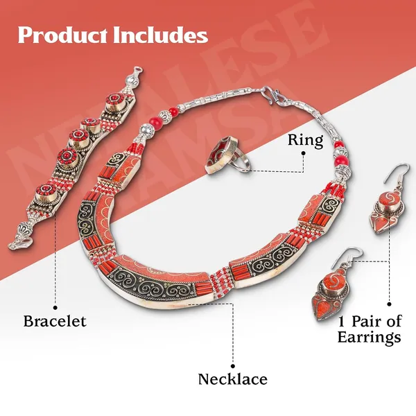 Handcrafted_Hamsa_Nepali_Necklace_Set_For_Women_Girls_Tibetan_Afghani_Metal_Beaded_Jewellery_Set_With_Necklace_Bracelet_Earrings_Ring