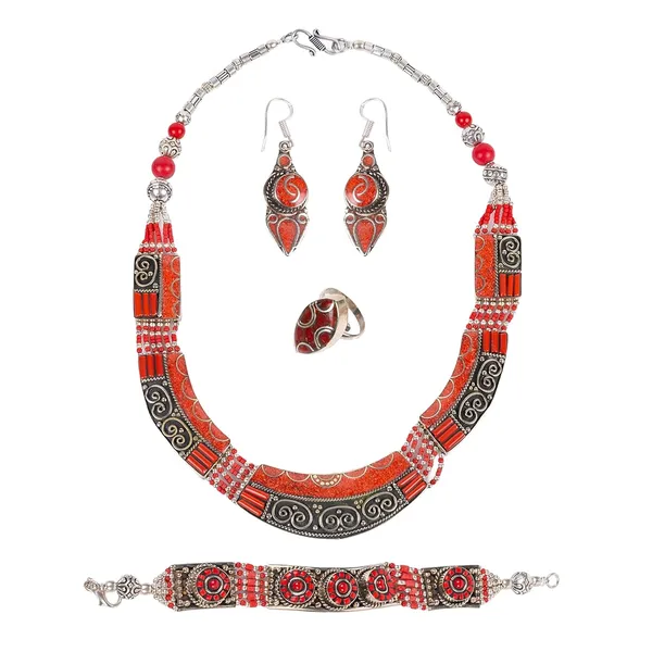 Handcrafted_Hamsa_Nepali_Necklace_Set_For_Women_Girls_Tibetan_Afghani_Metal_Beaded_Jewellery_Set_With_Necklace_Bracelet_Earrings_Ring