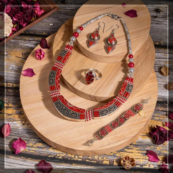 Handcrafted_Hamsa_Nepali_Necklace_Set_For_Women_Girls_Tibetan_Afghani_Metal_Beaded_Jewellery_Set_With_Necklace_Bracelet_Earrings_Ring