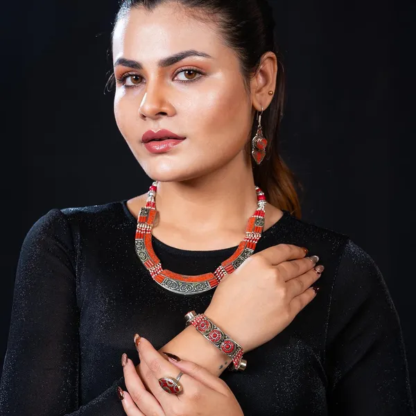 Handcrafted_Hamsa_Nepali_Necklace_Set_For_Women_Girls_Tibetan_Afghani_Metal_Beaded_Jewellery_Set_With_Necklace_Bracelet_Earrings_Ring