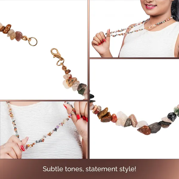Single_Strand_Beaded_Necklace_Boho_Style_Tribal_Handcrafted_Jewellery_For_Women_Girls_Chunky_Beads_Neckpiece_With_Secure_Clasp_Lightweight_Everyday_Wear_Gifting