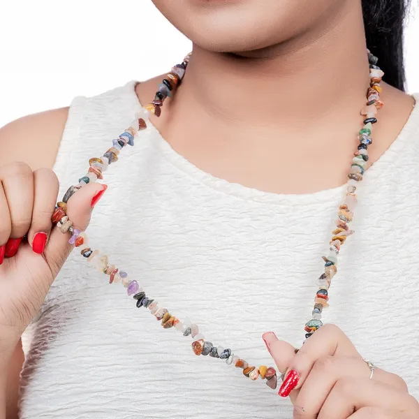 Single_Strand_Beaded_Necklace_Boho_Style_Tribal_Handcrafted_Jewellery_For_Women_Girls_Chunky_Beads_Neckpiece_With_Secure_Clasp_Lightweight_Everyday_Wear_Gifting