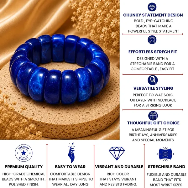 Chunky_Bubble_Bead_Elastic_Stretch_Bracelet_For_Women_Acrylic_Beaded_Stackable_Boho_Bracelet_Statement_Fashion_Jewellery_Navratri_Diwali_Party_Gift
