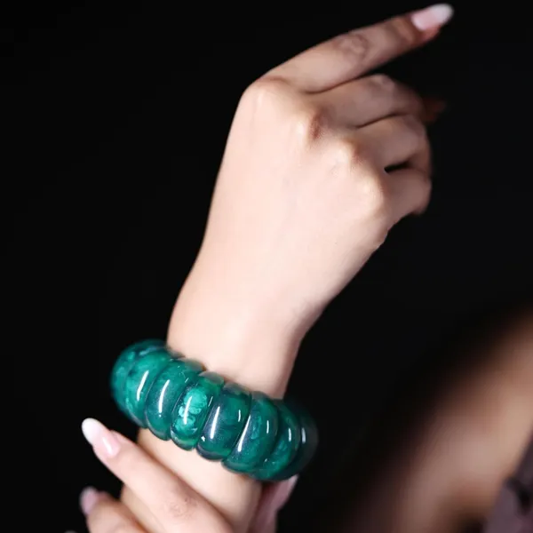 Chunky_Bubble_Bead_Elastic_Stretch_Bracelet_For_Women_Acrylic_Beaded_Stackable_Boho_Bracelet_Statement_Fashion_Jewellery_Navratri_Diwali_Party_Gift