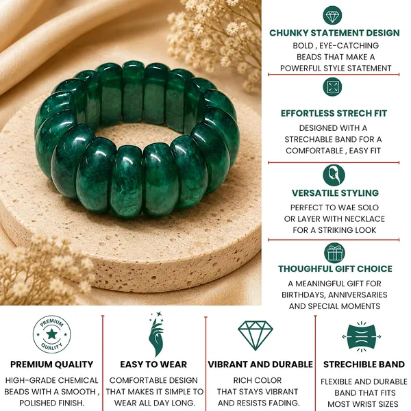 Chunky_Bubble_Bead_Elastic_Stretch_Bracelet_For_Women_Acrylic_Beaded_Stackable_Boho_Bracelet_Statement_Fashion_Jewellery_Navratri_Diwali_Party_Gift