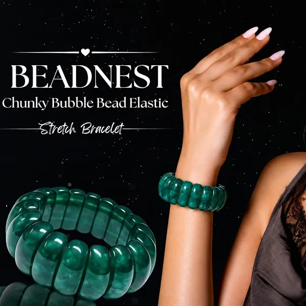 Chunky_Bubble_Bead_Elastic_Stretch_Bracelet_For_Women_Acrylic_Beaded_Stackable_Boho_Bracelet_Statement_Fashion_Jewellery_Navratri_Diwali_Party_Gift