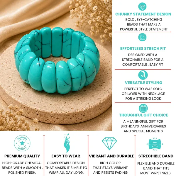 Product_Summary_Beadnest_Chunky_Bubble_Bead_Elastic_Stretch_Bracelet_For_Women_Acrylic_Beaded_Stackable_Boho_Bracelet_Statement_Fashion_Jewellery_Navratri_Diwali_Party_Gift