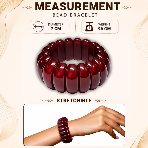 Chunky_Bubble_Bead_Elastic_Stretch_Bracelet_For_Women_Acrylic_Beaded_Stackable_Boho_Bracelet_Statement_Fashion_Jewellery_Navratri_Diwali_Party_Gift