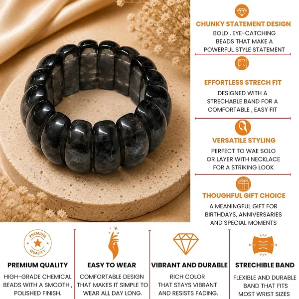 Product_Summary_Beadnest_Chunky_Bubble_Bead_Elastic_Stretch_Bracelet_For_Women_Acrylic_Beaded_Stackable_Boho_Bracelet_Statement_Fashion_Jewellery_Navratri_Diwali_Party_Gift