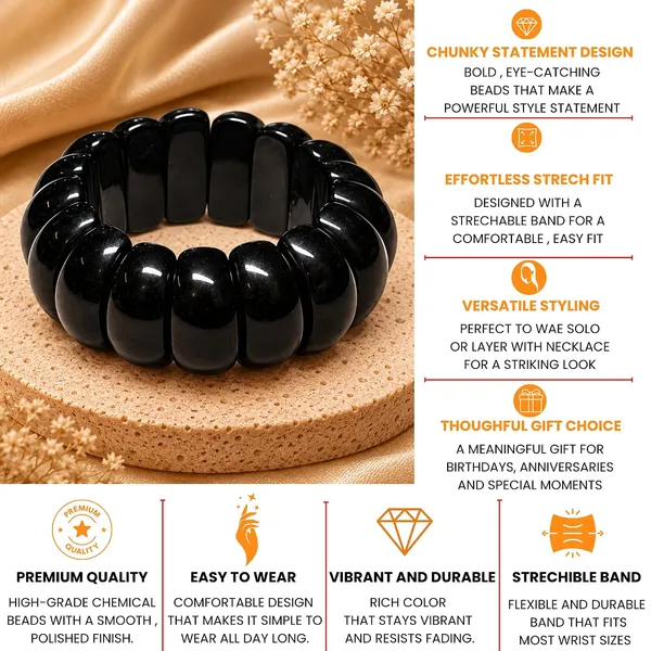 Product_Summary_Beadnest_Chunky_Bubble_Bead_Elastic_Stretch_Bracelet_For_Women_Acrylic_Beaded_Stackable_Boho_Bracelet_Statement_Fashion_Jewellery_Navratri_Diwali_Party_Gift