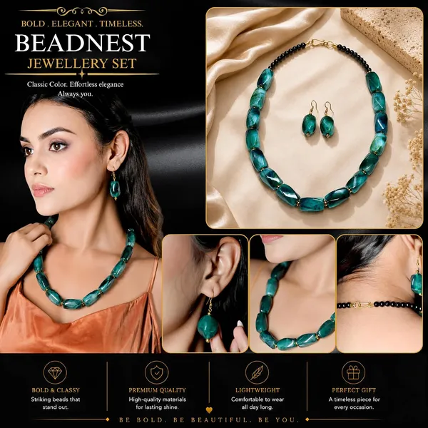 Beaded_Necklace_Set_With_Earrings_For_Women_Acrylic_Tumble_Bead_Jewellery_Navratri_Diwali_Wedding_Gift_Ethnic_Boho_Party_Daily_Wear