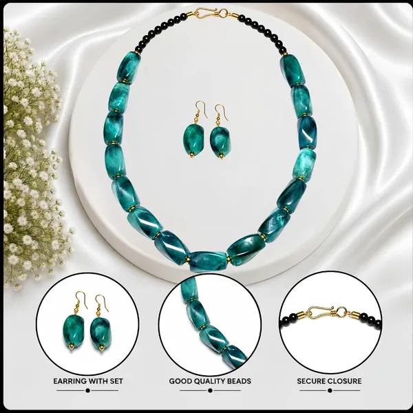 Beaded_Necklace_Set_With_Earrings_For_Women_Acrylic_Tumble_Bead_Jewellery_Navratri_Diwali_Wedding_Gift_Ethnic_Boho_Party_Daily_Wear