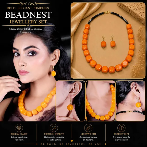 Faux_Gemstone_Bead_Necklace_For_Women_Natural_Stone_Inspired_Acrylic_Beaded_Necklace_Boho_Earthy_Statement_Jewellery_Navratri_Diwali_Party_Gift_Ethnic_Fashion
