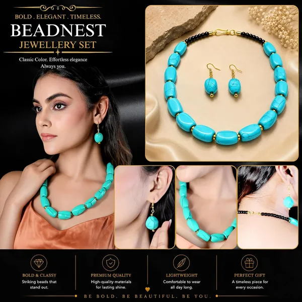 Beaded_Necklace_Set_With_Earrings_For_Women_Acrylic_Tumble_Bead_Jewellery_Navratri_Diwali_Wedding_Gift_Ethnic_Boho_Party_Daily_Wear