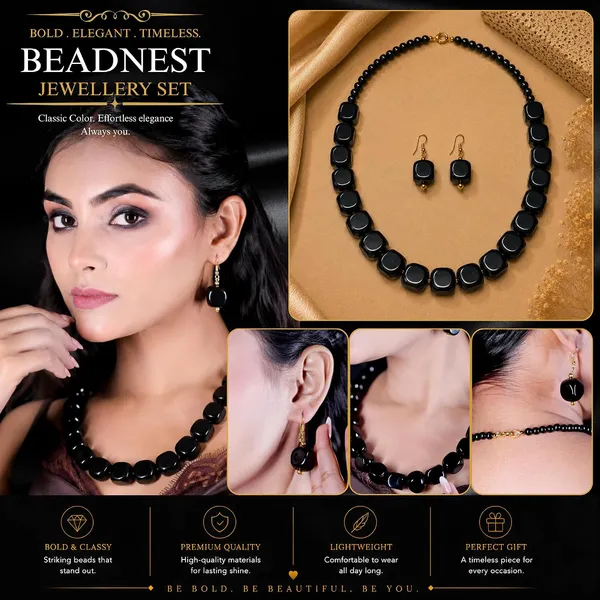 Faux_Gemstone_Bead_Necklace_For_Women_Natural_Stone_Inspired_Acrylic_Beaded_Necklace_Boho_Earthy_Statement_Jewellery_Navratri_Diwali_Party_Gift_Ethnic_Fashion
