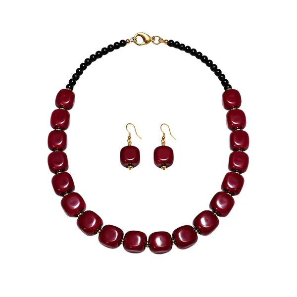 Faux_Gemstone_Bead_Necklace_For_Women_Natural_Stone_Inspired_Acrylic_Beaded_Necklace_Boho_Earthy_Statement_Jewellery_Navratri_Diwali_Party_Gift_Ethnic_Fashion