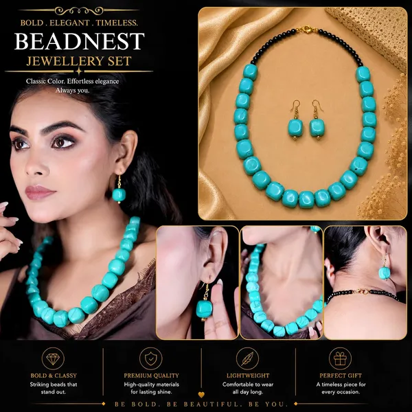 Faux_Gemstone_Bead_Necklace_For_Women_Natural_Stone_Inspired_Acrylic_Beaded_Necklace_Boho_Earthy_Statement_Jewellery_Navratri_Diwali_Party_Gift_Ethnic_Fashion