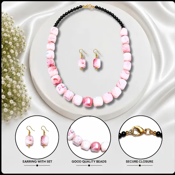 Faux_Gemstone_Bead_Necklace_For_Women_Natural_Stone_Inspired_Acrylic_Beaded_Necklace_Boho_Earthy_Statement_Jewellery_Navratri_Diwali_Party_Gift_Ethnic_Fashion