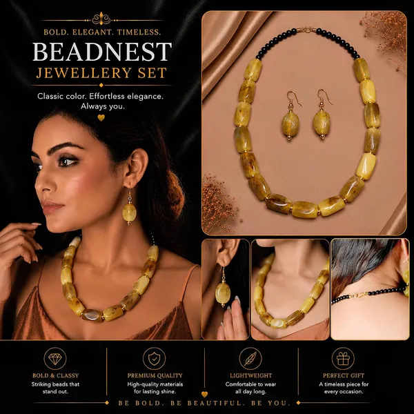 Beaded_Necklace_Set_With_Earrings_For_Women_Acrylic_Tumble_Bead_Jewellery_Navratri_Diwali_Wedding_Gift_Ethnic_Boho_Party_Daily_Wear