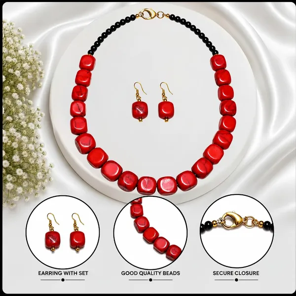 Faux_Gemstone_Bead_Necklace_For_Women_Natural_Stone_Inspired_Acrylic_Beaded_Necklace_Boho_Earthy_Statement_Jewellery_Navratri_Diwali_Party_Gift_Ethnic_Fashion