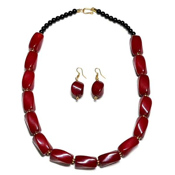 Beaded_Necklace_Set_With_Earrings_For_Women_Acrylic_Tumble_Bead_Jewellery_Navratri_Diwali_Wedding_Gift_Ethnic_Boho_Party_Daily_Wear