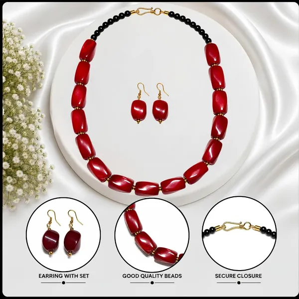 Beaded_Necklace_Set_With_Earrings_For_Women_Acrylic_Tumble_Bead_Jewellery_Navratri_Diwali_Wedding_Gift_Ethnic_Boho_Party_Daily_Wear