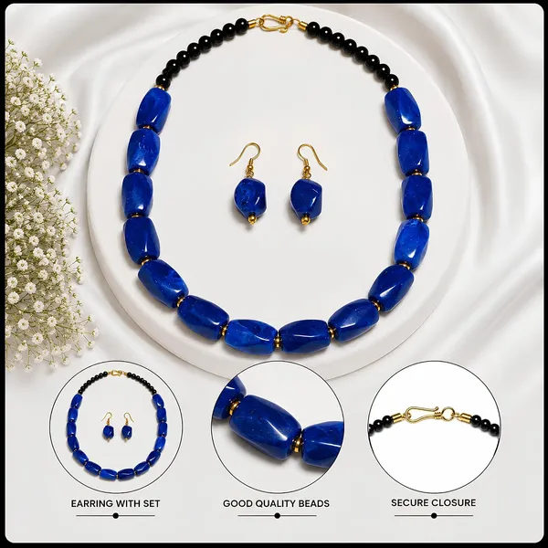 Beaded_Necklace_Set_With_Earrings_For_Women_Acrylic_Tumble_Bead_Jewellery_Navratri_Diwali_Wedding_Gift_Ethnic_Boho_Party_Daily_Wear