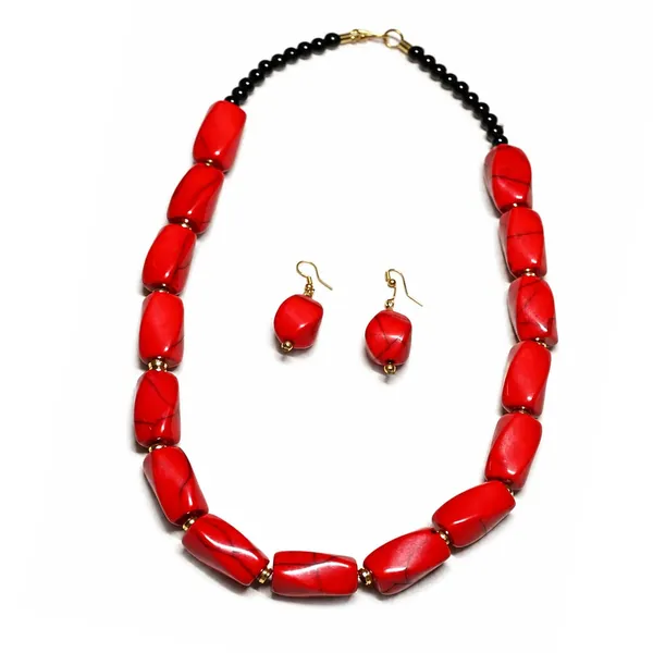 Beaded_Necklace_Set_With_Earrings_For_Women_Acrylic_Tumble_Bead_Jewellery_Navratri_Diwali_Wedding_Gift_Ethnic_Boho_Party_Daily_Wear