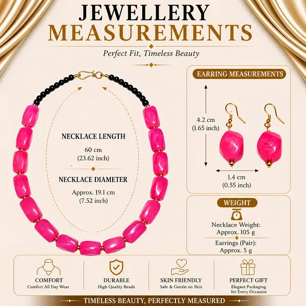 Beaded_Necklace_Set_With_Earrings_For_Women_Acrylic_Tumble_Bead_Jewellery_Navratri_Diwali_Wedding_Gift_Ethnic_Boho_Party_Daily_Wear