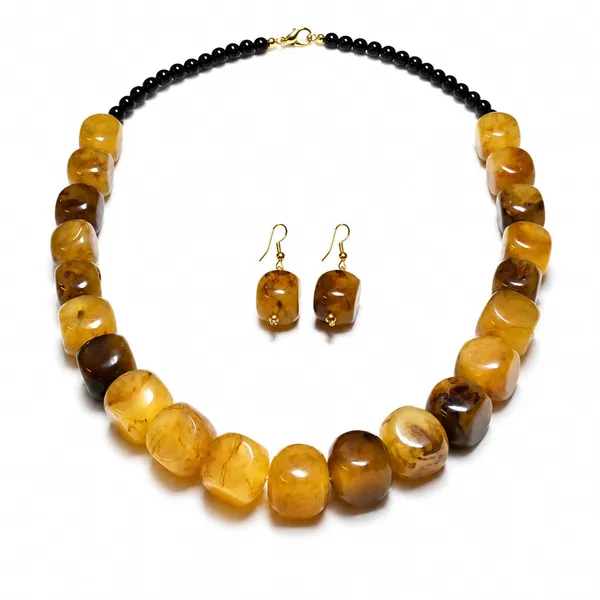 Faux_Gemstone_Bead_Necklace_For_Women_Natural_Stone_Inspired_Acrylic_Beaded_Necklace_Boho_Earthy_Statement_Jewellery_Navratri_Diwali_Party_Gift_Ethnic_Fashion