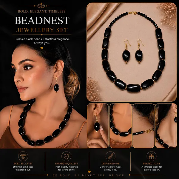 Beaded_Necklace_Set_With_Earrings_For_Women_Acrylic_Tumble_Bead_Jewellery_Navratri_Diwali_Wedding_Gift_Ethnic_Boho_Party_Daily_Wear