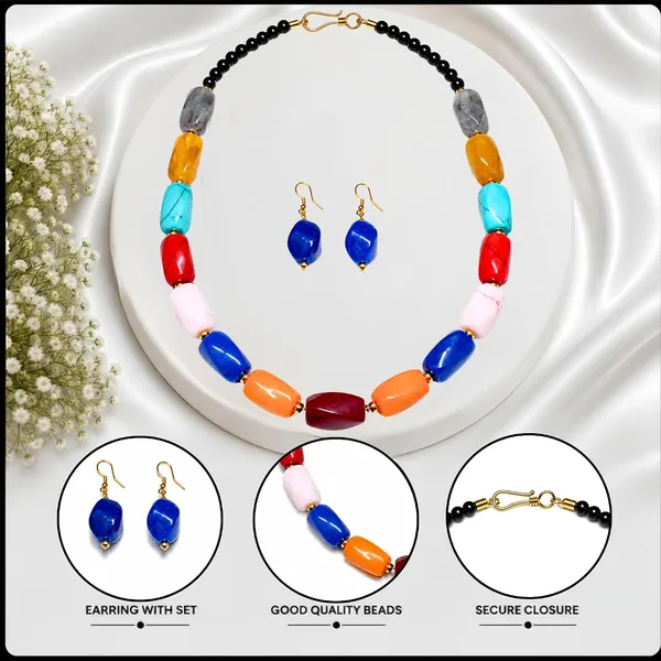 Beaded_Necklace_Set_With_Earrings_For_Women_Acrylic_Tumble_Bead_Jewellery_Navratri_Diwali_Wedding_Gift_Ethnic_Boho_Party_Daily_Wear