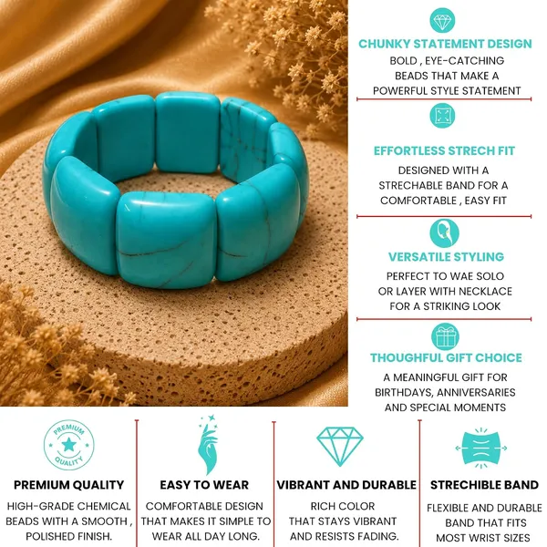 Mosaic_Chunky_Bead_Elastic_Stretch_Bracelet_For_Women_Small_Square_Stackable_Bead_Bracelet_Dainty_Acrylic_Fashion_Jewellery_Navratri_Diwali_Party_Gift_Boho_Daily_Wear