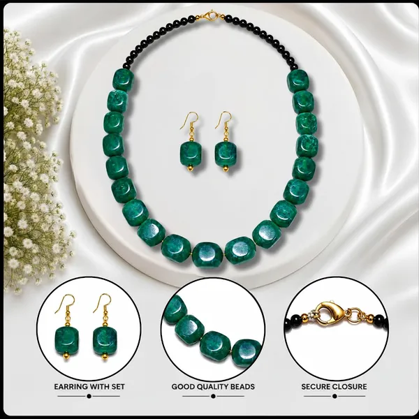 Faux_Gemstone_Bead_Necklace_For_Women_Natural_Stone_Inspired_Acrylic_Beaded_Necklace_Boho_Earthy_Statement_Jewellery_Navratri_Diwali_Party_Gift_Ethnic_Fashion