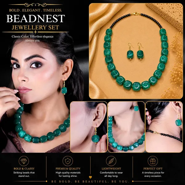 Faux_Gemstone_Bead_Necklace_For_Women_Natural_Stone_Inspired_Acrylic_Beaded_Necklace_Boho_Earthy_Statement_Jewellery_Navratri_Diwali_Party_Gift_Ethnic_Fashion