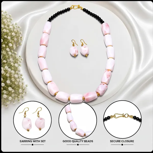 Beaded_Necklace_Set_With_Earrings_For_Women_Acrylic_Tumble_Bead_Jewellery_Navratri_Diwali_Wedding_Gift_Ethnic_Boho_Party_Daily_Wear