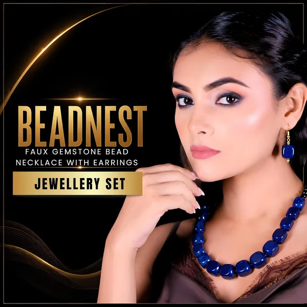 Faux_Gemstone_Bead_Necklace_For_Women_Natural_Stone_Inspired_Acrylic_Beaded_Necklace_Boho_Earthy_Statement_Jewellery_Navratri_Diwali_Party_Gift_Ethnic_Fashion